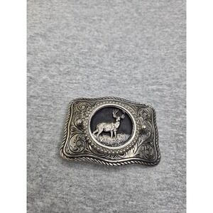 Womens Vintage Buck Deer 10 Point Hunting Belt Buckle